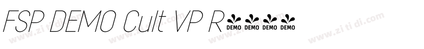 FSP DEMO Cult VP R字体转换 FSP DEMO Cult VP R字体转换